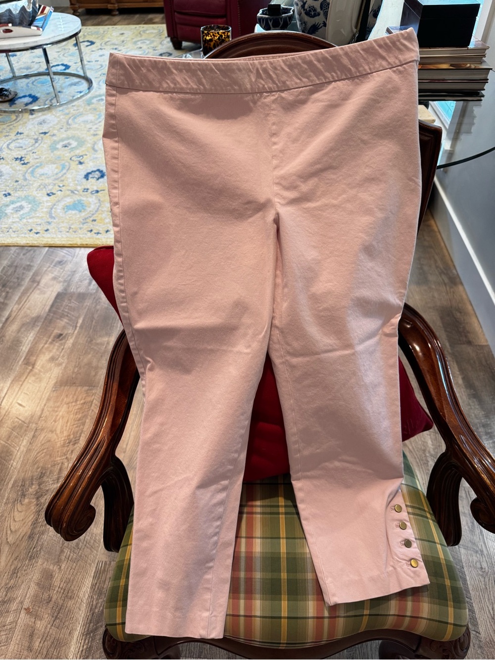 Talbots Light Pink Ankle Crop Pull-On Pants